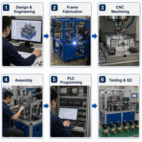 Mesin Perakitan Katup Solenoid Otomatis Penuh Efisiensi Tinggi QFW dengan Kontrol PLC Lini Perakitan