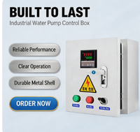 Boîtier de commande intelligent pour pompe à eau 380V, contrôle automatique et manuel, boîtier métallique pour système d'alimentation et de drainage en eau