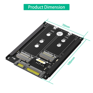 Dual <strong>M</strong>.<strong>2</strong> B Key/B&amp;<strong>M</strong> Key <strong>SSD</strong> to <strong>2</strong>.5" SATA III with Frame Bracket - Retain MSATA <strong>SSD</strong> DriveComputer Accessories <strong>Ssd</strong> Adapte - Product Image 3
