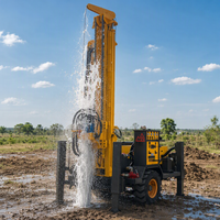 Foreuse hydraulique de puits d'eau de type remorque haute efficacité KY260S avec moteur Quanchai 76KW