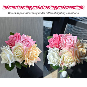 تسليم سريع لمسة حقيقية 48 ساق واحد زهري صناعي وردي زهرة اصطناعية القوام واقعية مع أوراق للزينة - Product Image 4