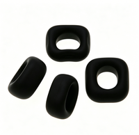 Embouts d'écouteurs en silicone personnalisés, joints en silicone pour casques, coussinets anti-bruit en silicone, anneaux d'oreille carrés en silicone