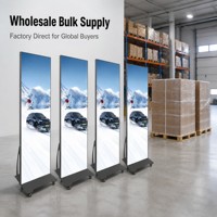 Pantalla LED Plegable Portátil de Alto Brillo, Cartel Digital para Comercios, Restaurantes, Interiores y Exteriores, OEM