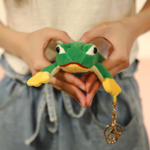 Porte-clés en peluche de <span class=keywords><strong>grenouille</strong></span> verte, mini jouets en peluche, meilleure promotion, animal en peluche - Product Image 5