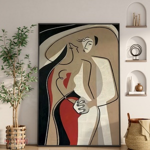 Personnalisée Moderne Meilleur <span class=keywords><strong>Couple</strong></span> Figure & Portrait Mur Art Original Peint À La Main Toile Peinture À L'huile pour La Décoration Intérieure - Product Image 2