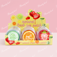 Ekstrak Buah Segar Kolagen Vegan Cotton Sheet Eye Patch untuk Lingkaran Hitam Anti-Bengkak & Kerutan Semua Jenis Kulit Logo Kustom