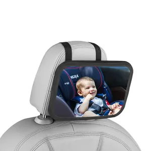 Shatterproof Adjustable Acrylic Baby Car Mirror for Rear Facing Infant with Wide Crystal Clear View