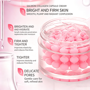 <span class=keywords><strong>Crema</strong></span> de Colágeno PDRN de Marca Privada OEM ODM, <span class=keywords><strong>Crema</strong></span> Hidratante Facial Antienvejecimiento con Microperlas Rosas - Product Image 2