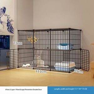 Große Innen villa Katzen-und Hunde käfig mit Freiraum Zwei oder drei Stockwerke Knopf verschluss Atmungsaktiv und einfach zu installieren Katzen haus - Product Image 2