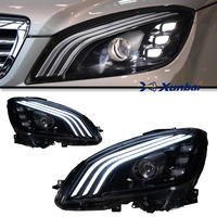 Faros LED XUNBAI Plug and Play Estilo Maybach 12V 60W para Mercedes W204 2007-2010 C180 C200, Luces de Circulación Diurna y Direccionales, Ajuste Directo, Actualización