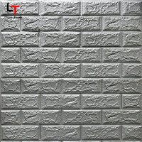 Papier peint auto-adhésif imperméable à l'eau à domicile HL Factory Supply Papier de contact anti-collision 3D Brick Peel And Stick