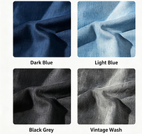 Tissu en denim sergé extensible 5,5 oz, léger, coton, polyester, élasthanne, tissé, tie-dye géométrique brodé pour garçons et filles