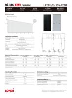 Pour système d'énergie solaire Longi Himo X10 LR7-72HVH Monofacial 655W-670W certifié TUV, type N IBC, demi-cellule HBC pour panneau solaire