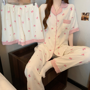 Graziosa <span class=keywords><strong>camicia</strong></span> <span class=keywords><strong>da</strong></span> <span class=keywords><strong>notte</strong></span> stampata <span class=keywords><strong>da</strong></span> donna alla moda Casual a <span class=keywords><strong>manica</strong></span> <span class=keywords><strong>corta</strong></span> abito <span class=keywords><strong>da</strong></span> <span class=keywords><strong>notte</strong></span> con colletto comoda e leggera - Product Image 5