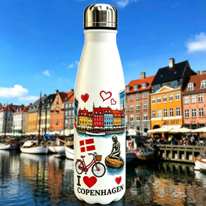 Mug souvenir en acier inoxydable avec impression personnalisée, thème marin, cormorans, Biarritz, Bretagne, <span class=keywords><strong>Marseille</strong></span>, bouteille d'eau souvenir - Product Image 3