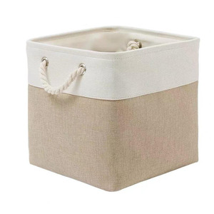 Cesto Portaoggetti Pieghevole Multifunzione in Lino e <span class=keywords><strong>Plastica</strong></span> EVA Rinforzata per Bucato e Giocattoli per Bambini - Product Image 6