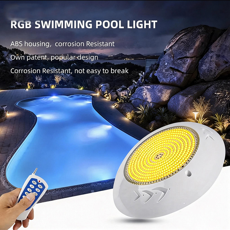 Waterproof Ip68 Ac12v Wall Mounted Ambient Lighting Safe Submersible Resin Sealed ABS Plastic Underwater Led Swimming Pool Light