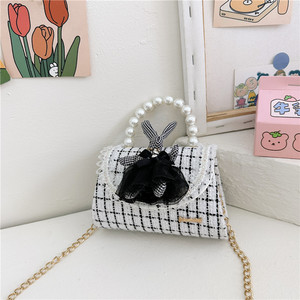 Tas Selempang Gaya Baru untuk Anak Perempuan, Tas Tangan Kotak Kasual dengan Pita, Tas Anak yang Lucu - Product Image 5