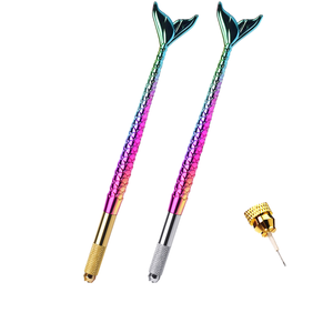 Stylo de microblading léger au design sirène, outil manuel de maquillage permanent 3D pour débutants - Product Image 1