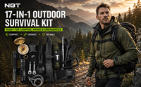 Kit de survie d'urgence NBT pour l'extérieur, 17 en 1, pour l'escalade, la pêche, la chasse, le camping et la randonnée
