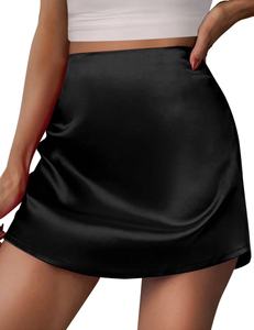 Jupe en satin plissée taille haute pour femme, coupe trapèze, avec fermeture éclair, mini-jupe courte 2026 - Product Image 6