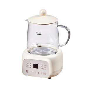 Tetera eléctrica inteligente de vidrio con tapa, control digital, cable de 0.7m, taza multifuncional saludable para uso en la oficina. - Product Image 3