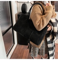 Nuevo Bolso de Mano Tipo Bandolera de Ante Esmerilado Retro Vintage de Alta Calidad para Mujer, Otoño Invierno
