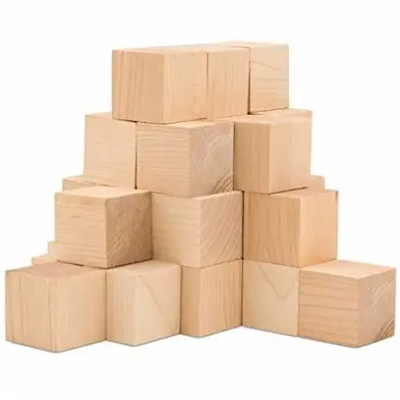 Hot Sale Unvollendete Holz würfel Holz quadrat blöcke für Bastel-und DIY-Projekte