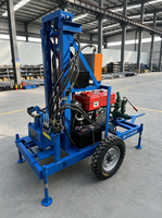Petite foreuse hydraulique rotative diesel pour puits d'eau, moteur portable, profondeur de forage maximale de 150 m, entretien facile, garantie 1 an