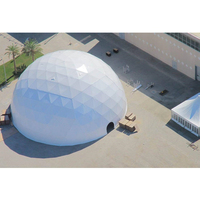Tente dôme PVC personnalisée pour événements, diamètres 5M, 10M, 15M, 30M, montage rapide pour tournages, restaurants en plein air, festivals et célébrations