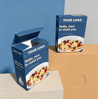 Boîte d'emballage personnalisée résistante à l'humidité, boîte à flocons d'avoine biodégradable pour granola biologique et aliments pour le petit-déjeuner
