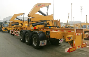 รถกึ่งพ่วงแบบ3เพลาข้างยกแบบโลว์เบดพร้อมเครน Mqh37 37ตันไซด์โลเดอร์ - Product Image 3