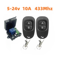 Interruptor Inalámbrico de un Solo Canal de Voltaje Amplio 5-24V para Motor de Puerta, Control de Iluminación LED para Hogar Inteligente con Retardo de Tiempo