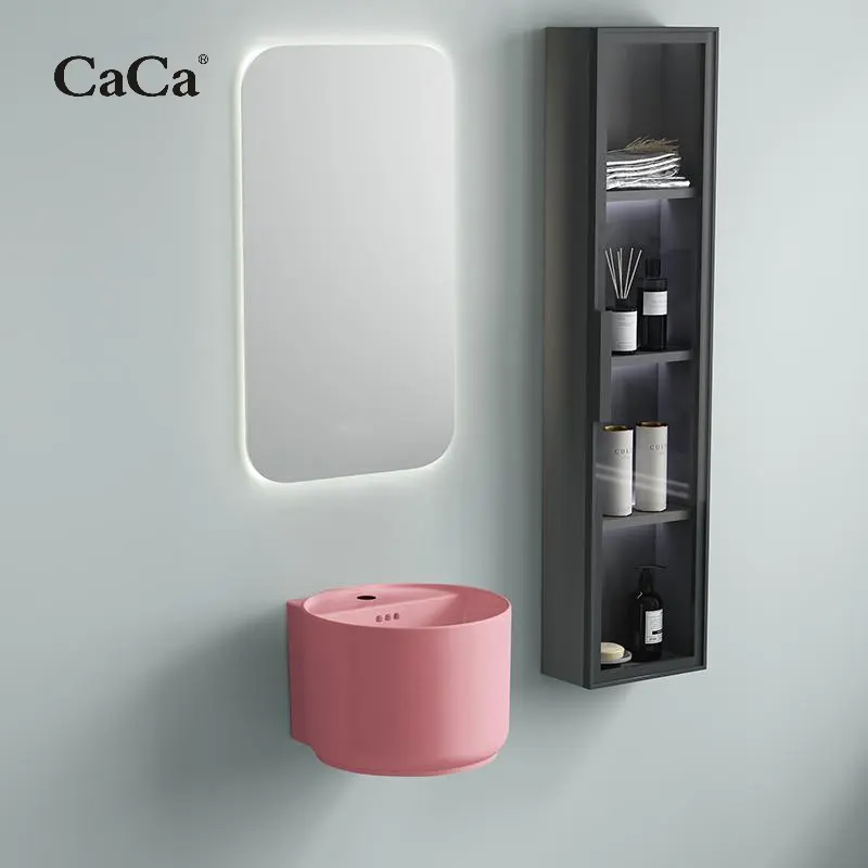 CaCa nuovo Design Australia appeso lavabo in ceramica lavabo da bagno lavabo appeso a parete