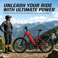 Vélo robuste à moteur central léger et rapide, cadre en alliage d'aluminium durable, batterie au lithium, frein à disque hydraulique, 10 vitesses, 500W, 27,5 pouces