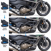 Barre de protection anti-chute pour moto, accessoires de modification de protection de cadre pour QJ Motor Zhui 550 Chase 550