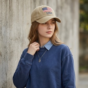 High Quality Custom USA Flag Dad Hat Washed Cotton Distressed <b>Baseball</b> <b>Cap</b> with Embroidery Logo for <b>Men</b> Women Wholesale Hats - Product Image 6