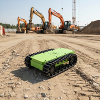 Kendaraan Robot Transportasi Kargo Jarak Jauh dengan Sasis Listrik Industri Beroda Rantai dan Motor Brushless 24V