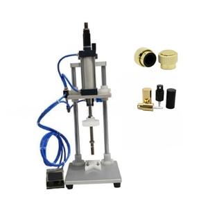 Pure Pneumatic <b>Table</b> Top Press Capping Machine for Perfume <b>Plastic</b> Sleeve Middle <b>Cover</b> Pressing Sealing Bottle - Product Image 4