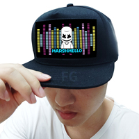 Casquette LED à égaliseur, activée par le son, éclairage musical pour fête, vente chaude