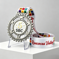 Medaglie Storiche Personalizzate con Logo Personalizzato, MOQ Basso, Medaglie in Metallo 3D con Nastro Stampato su Misura per Eventi di NGO e Associazioni