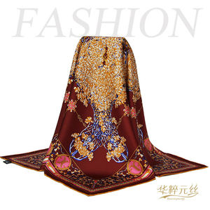 Foulard en <span class=keywords><strong>soie</strong></span> imprimé personnalisé de qualité pour femmes Grand 90*90cm 100% Foulard en <span class=keywords><strong>soie</strong></span> de <span class=keywords><strong>luxe</strong></span> Pure Foulard Femme - Product Image 3