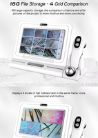Portable Salon Skin Scalp Hair Analyzer Scalp Scanner Hair Follicle Detector with 200x Magnification Compact Design