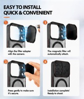 Étui en verre tout-en-un K1 MagiFilter pour 18 Pro Max avec filtre UV ND 6X Star, objectif de photographie mobile magnétique antichoc