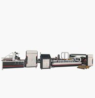 Machine automatique de pliage, collage et couture pour boîtes en carton ondulé