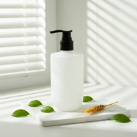 Flacon pompe personnalisé 300 ml en PEHD pour emballage cosmétique, lotion, vaporisateur, savon, shampoing, après-shampoing, crème visage, sérigraphie