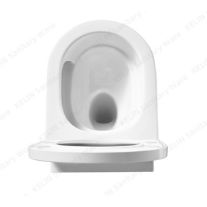 Inodoro Suspendido de Cerámica Blanca con Descarga Tornado de Borde Cero en Forma de <span class=keywords><strong>Escalera</strong></span>, Superficie Esmaltada Higiénica, Asiento de Cierre Suave <span class=keywords><strong>para</strong></span> Baño - Product Image 4