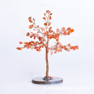 <b>Crystal</b> <b>Tree</b> Ornament Handmade <b>Crystal</b> Decor Home Office Desk Decoration Height 15cm - Product Image 4