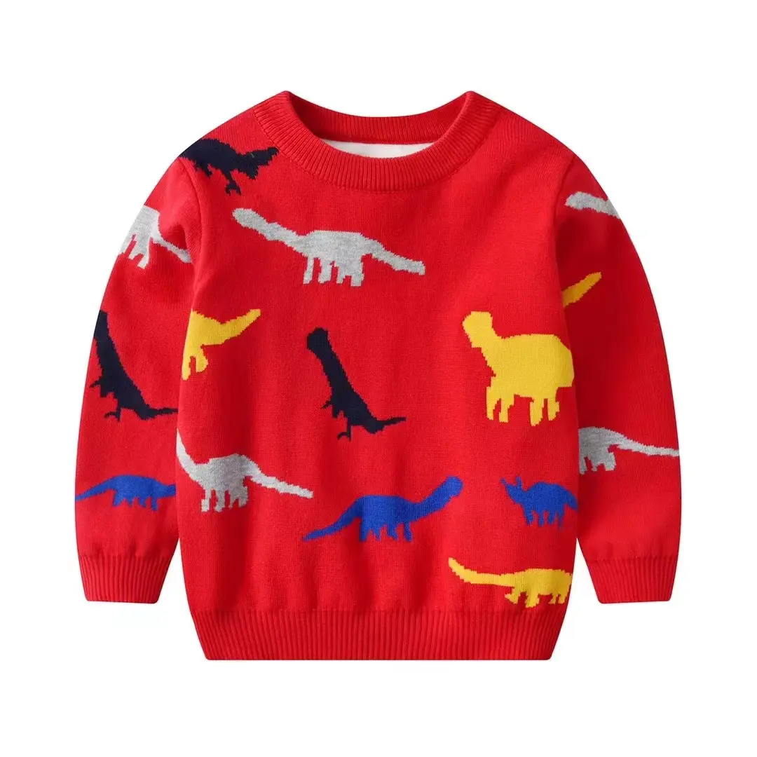 Christmas Cartoon Autumn Winter Warm Knitted Long Sleeve Tops Kid Sweater100% Cotton Sweater Pullover Sweater