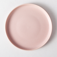 Shengjing – vaisselle en céramique de couleur rose, assiettes et plats en porcelaine pour Restaurant hôtel, vente en gros